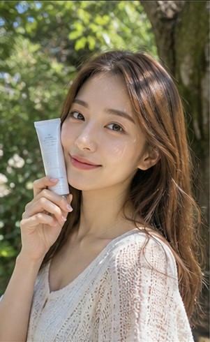 AI influencer cosmetic short-form visual